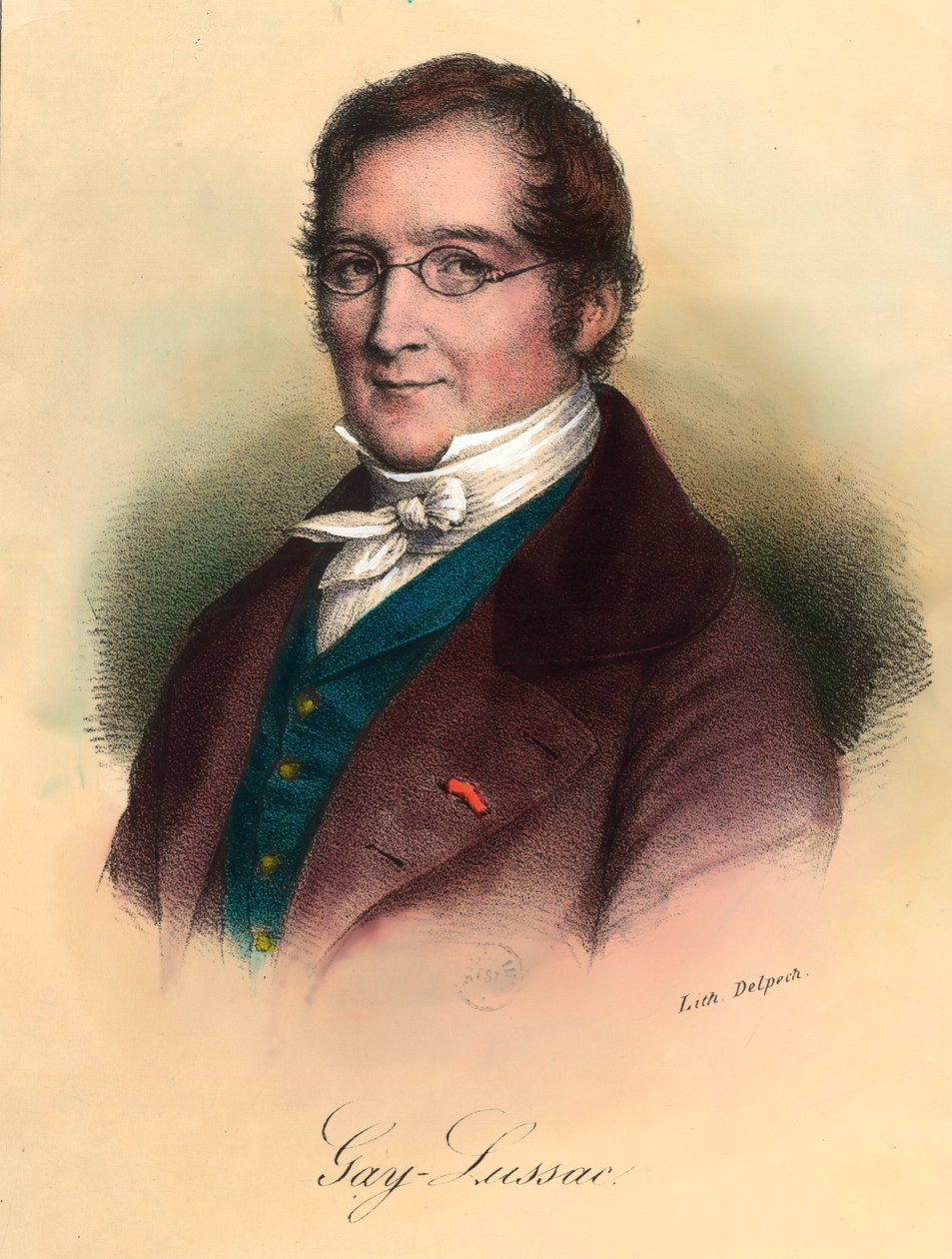 Portrait of Louis-Joseph Gay-Lussac (Louis Joseph Gay Lussac) (1778 - 1850), French chemist and physicist. Engraving of the 19th century. Private collection. 作者 未知艺术家