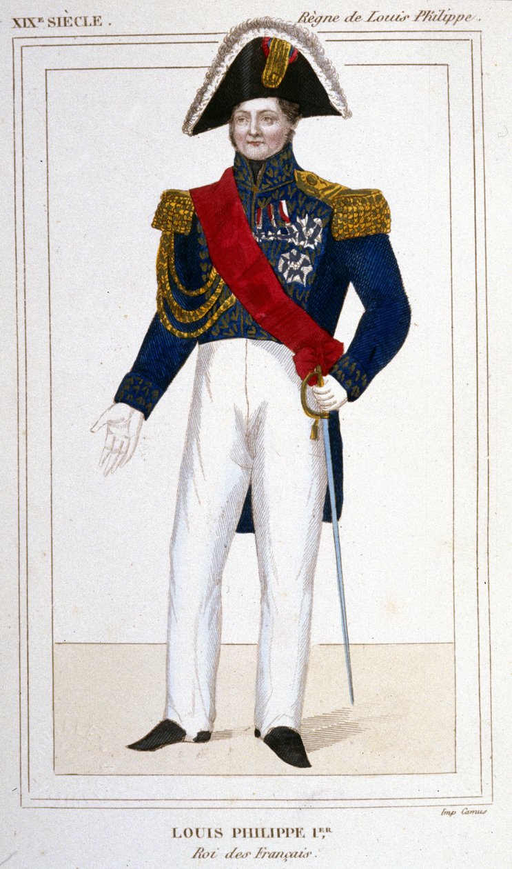 法国国王路易-菲利普一世（1773 - 1850）的画像。 作者 未知艺术家