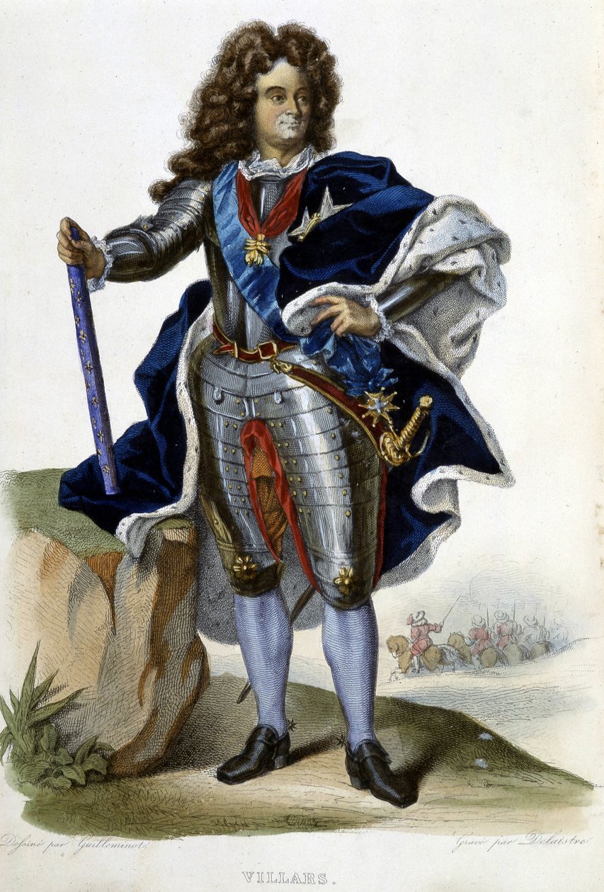 法国总理路易-克劳德-赫克托公爵（1653-1734）的肖像--载于 "Le Plutarque francais"，编辑。Langlois, 巴黎 作者 未知艺术家