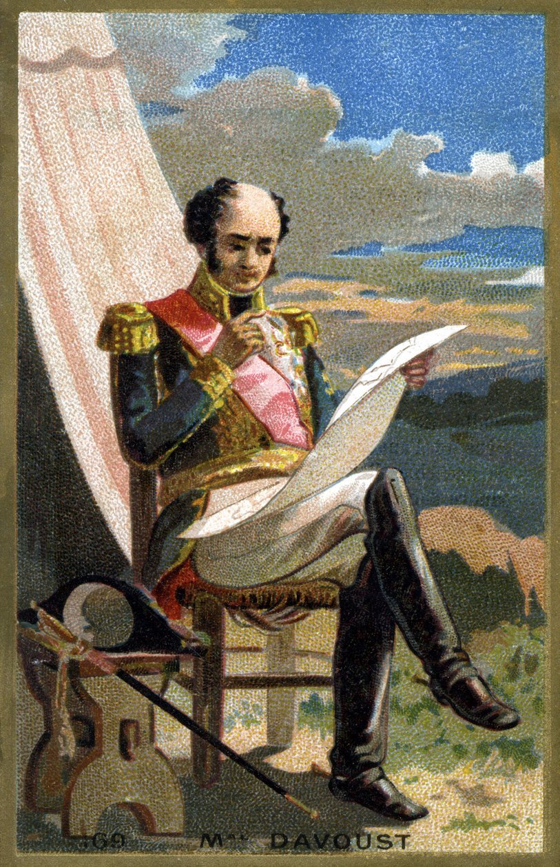 法国总理路易-尼古拉（Louis-Nicolas）-达沃特（Davout）（1770-1823）的肖像--19世纪末的铬版画 作者 未知艺术家