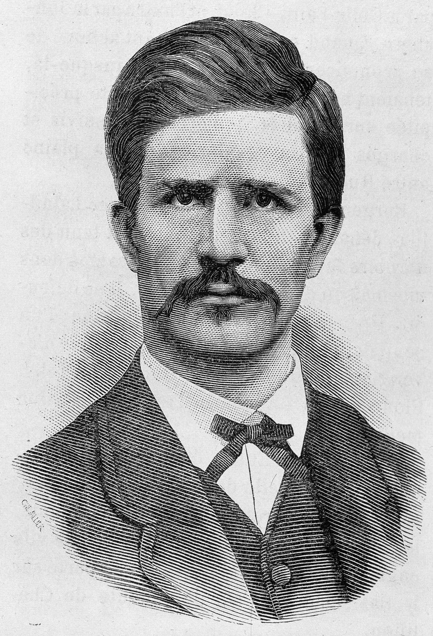 路易斯-罗塞尔（1844 - 1871）的肖像。H.马丁的《法国史》中19世纪末的雕版画。 作者 未知艺术家