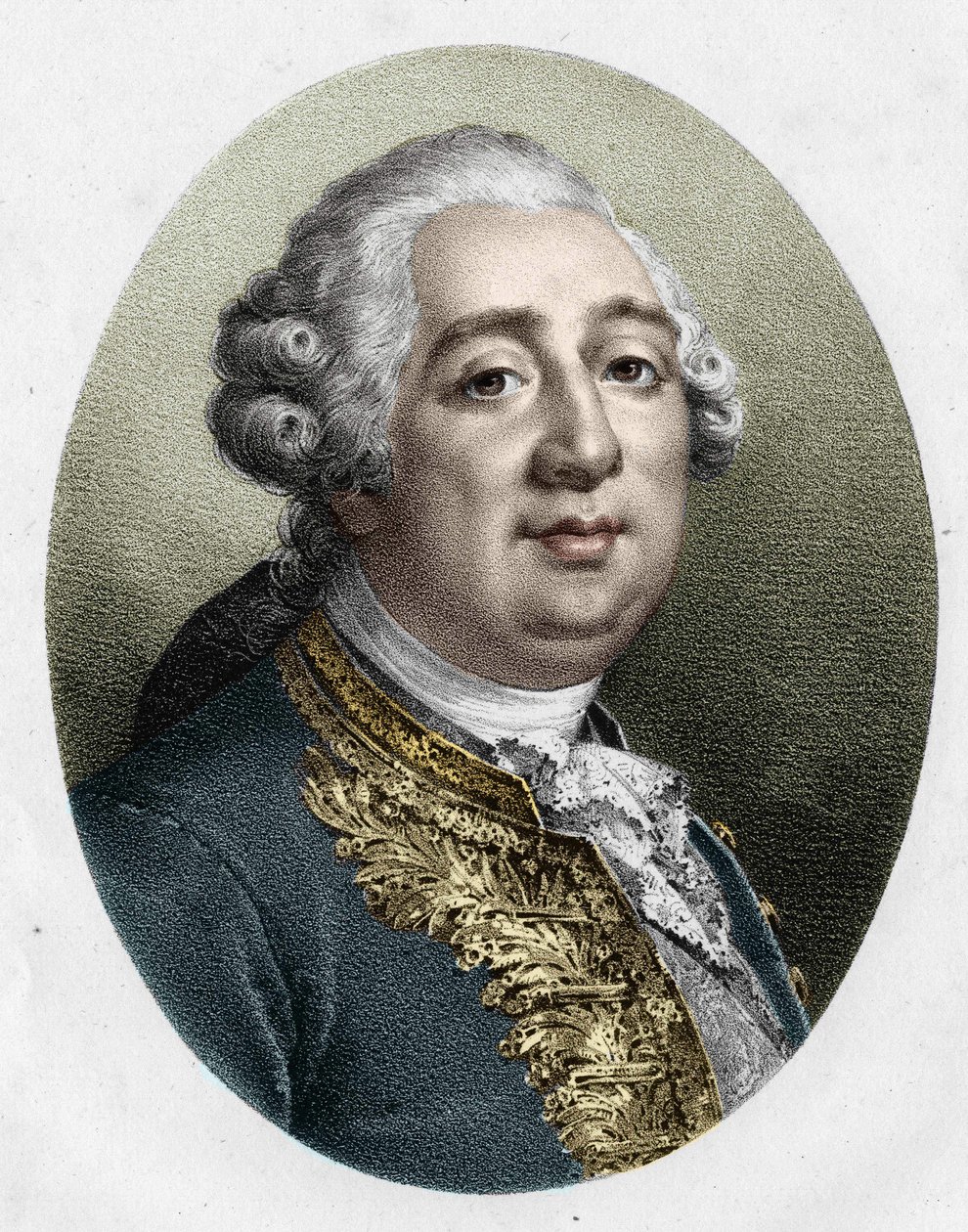法国国王路易十六（1754-1793）的画像。 作者 未知艺术家
