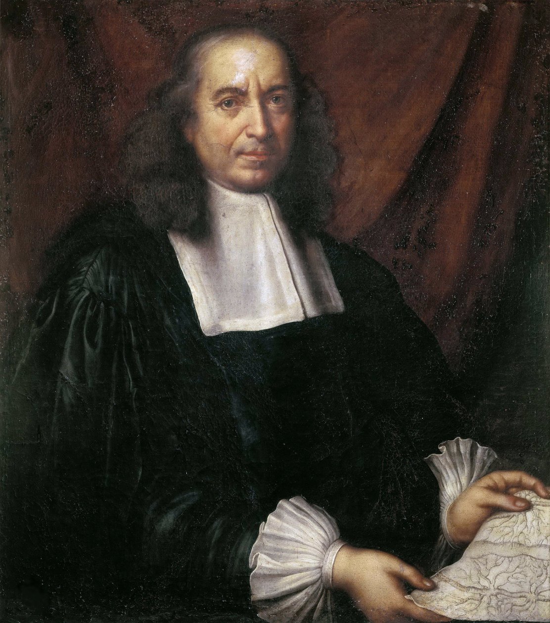 Anonymous 的 Marcello Malpighi（1628-1694）肖像。 布面油画，尺寸：85x72。 罗马博尔盖塞美术馆 作者 未知艺术家
