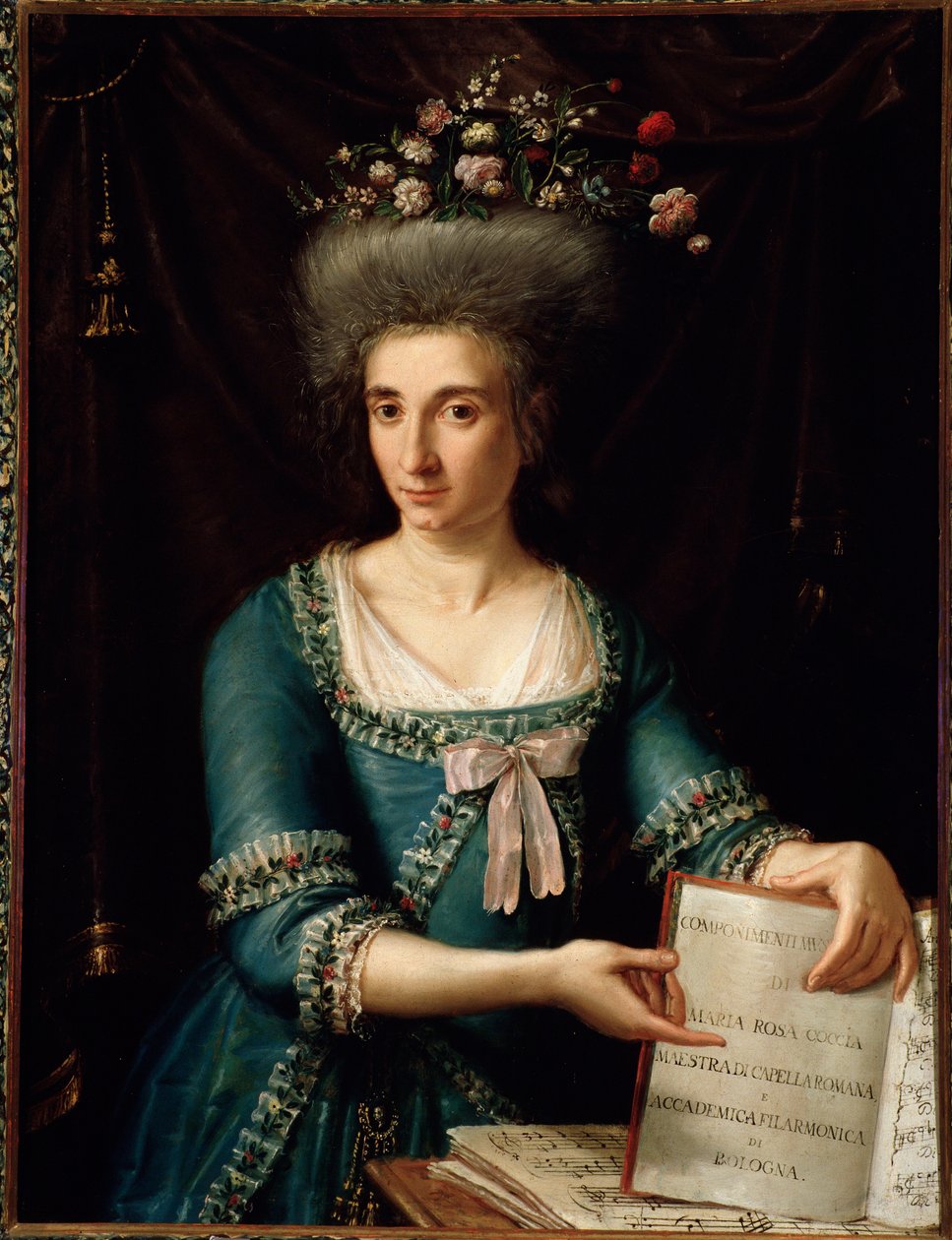 Maria Rosa Coccia (1759-1833) 意大利大键琴演奏家和作曲家的肖像 匿名绘画。 约 1800 年 博洛尼亚，市民书目博物馆 作者 未知艺术家