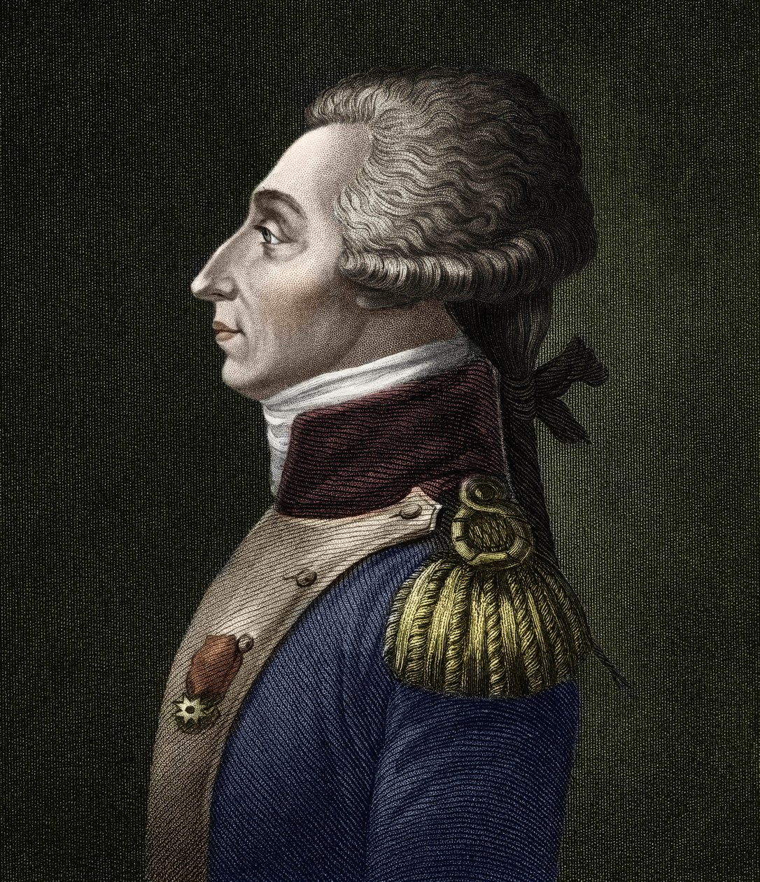 Marie Joseph Gilbert Motie Motier的肖像，拉法耶特侯爵（1757-1834），法国贵族和军人。 作者 未知艺术家