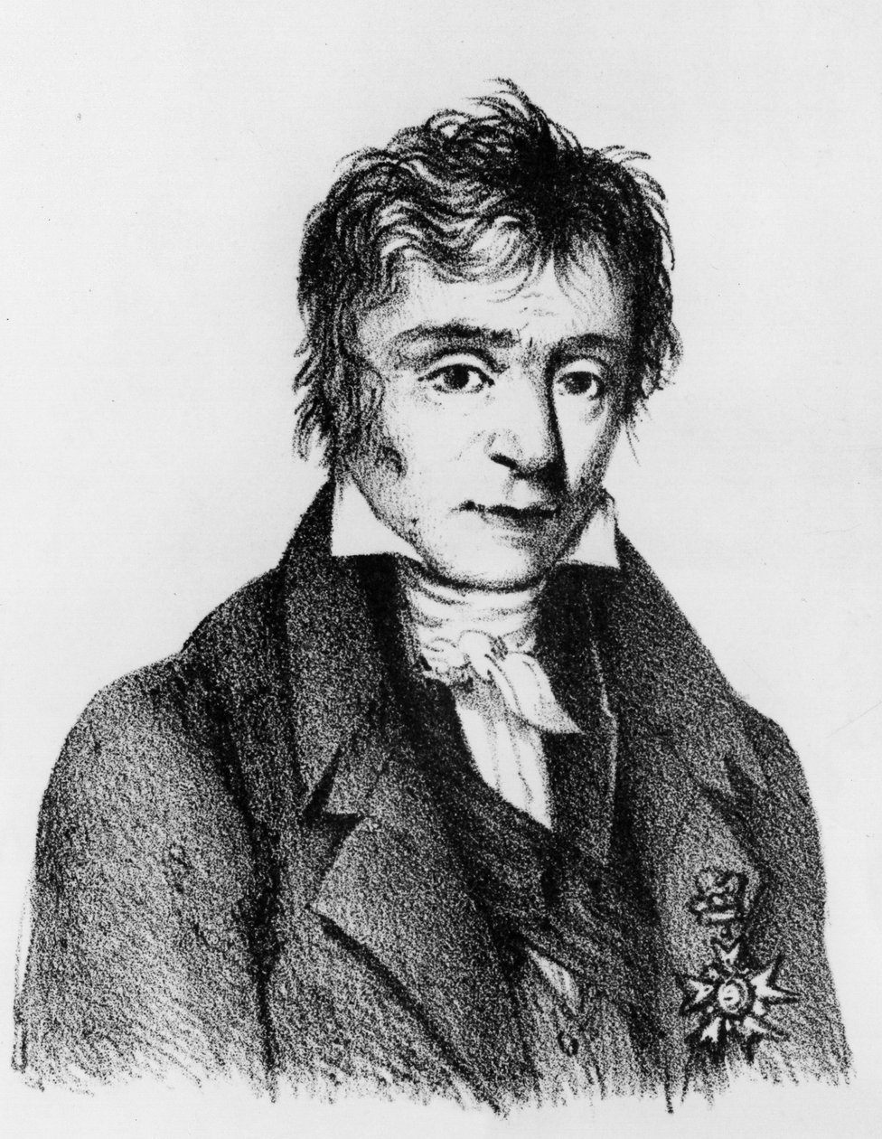 法国工程师Marie Riche, Baron de Prony (1755-1839)的画像。 作者 未知艺术家
