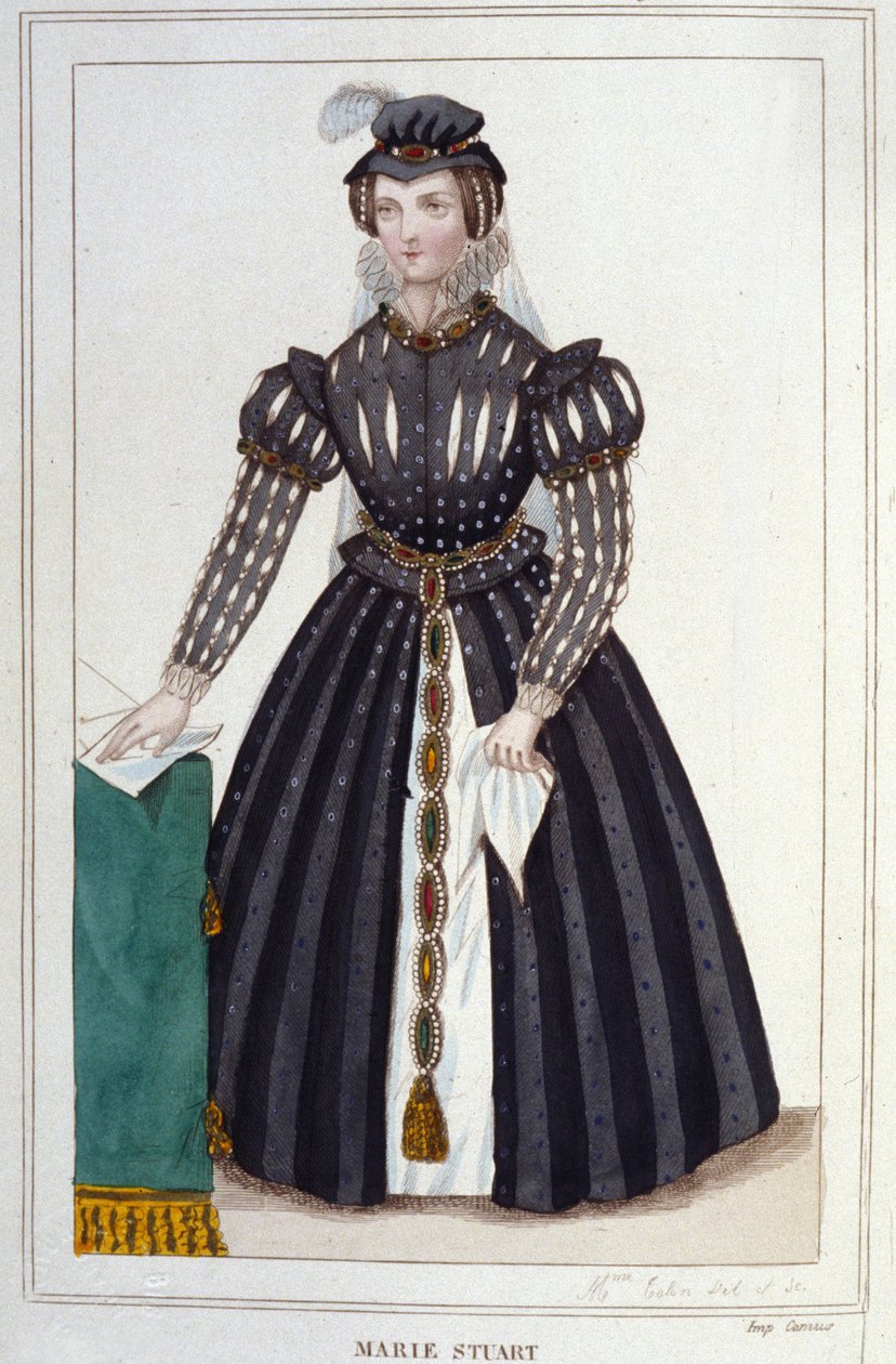 Portrait of Marie Stuart (1542 - 1587) Engraving of 1830 作者 未知艺术家
