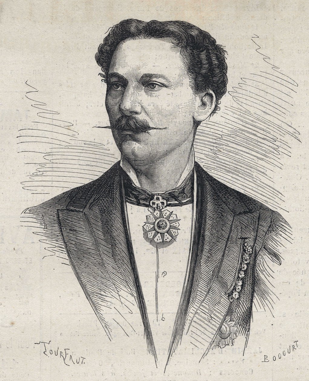 Marius Cazeneuve (1839-1913)法国著名书法家的画像。 作者 未知艺术家