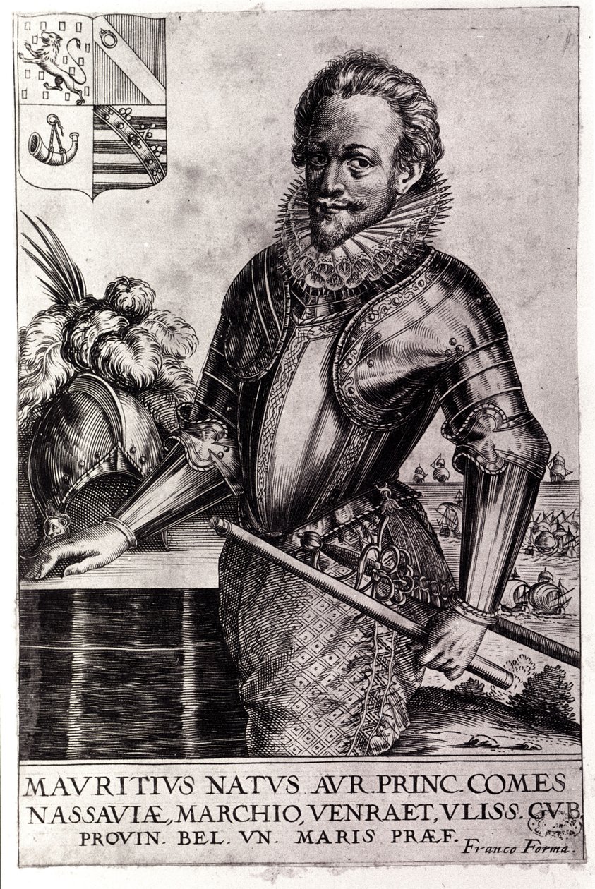 Portrait of Maurice de Nassau, Prince of Orange (b at Dillenburg 作者 未知艺术家