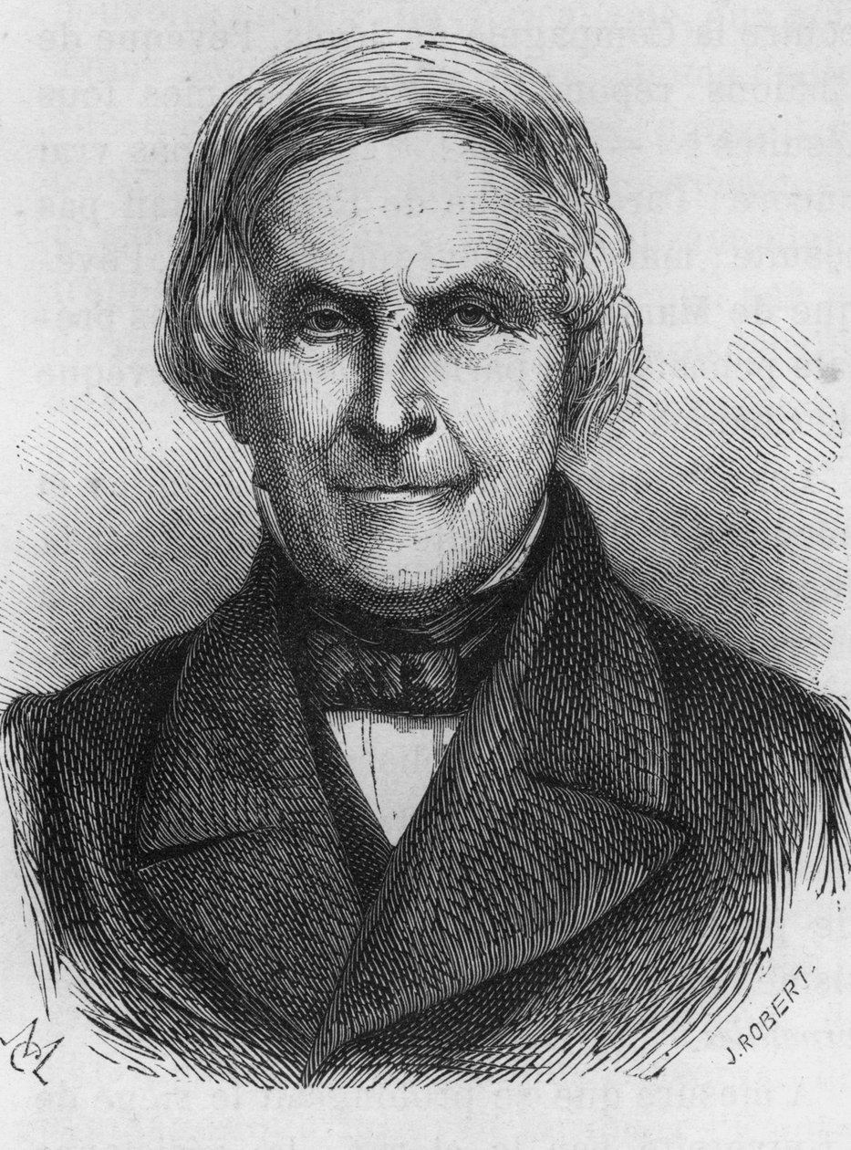 法国历史学家和作家米歇尔的画像（1798 - 1874）。 作者 未知艺术家