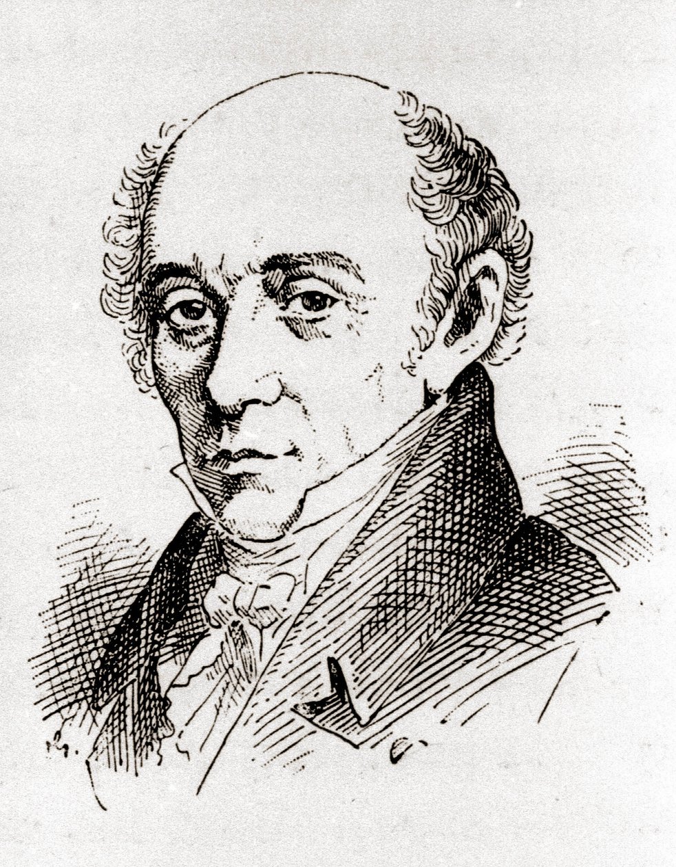 Muzio Clementi (1752 - 1832) 的肖像，意大利作曲家和钢琴家。 作者 未知艺术家