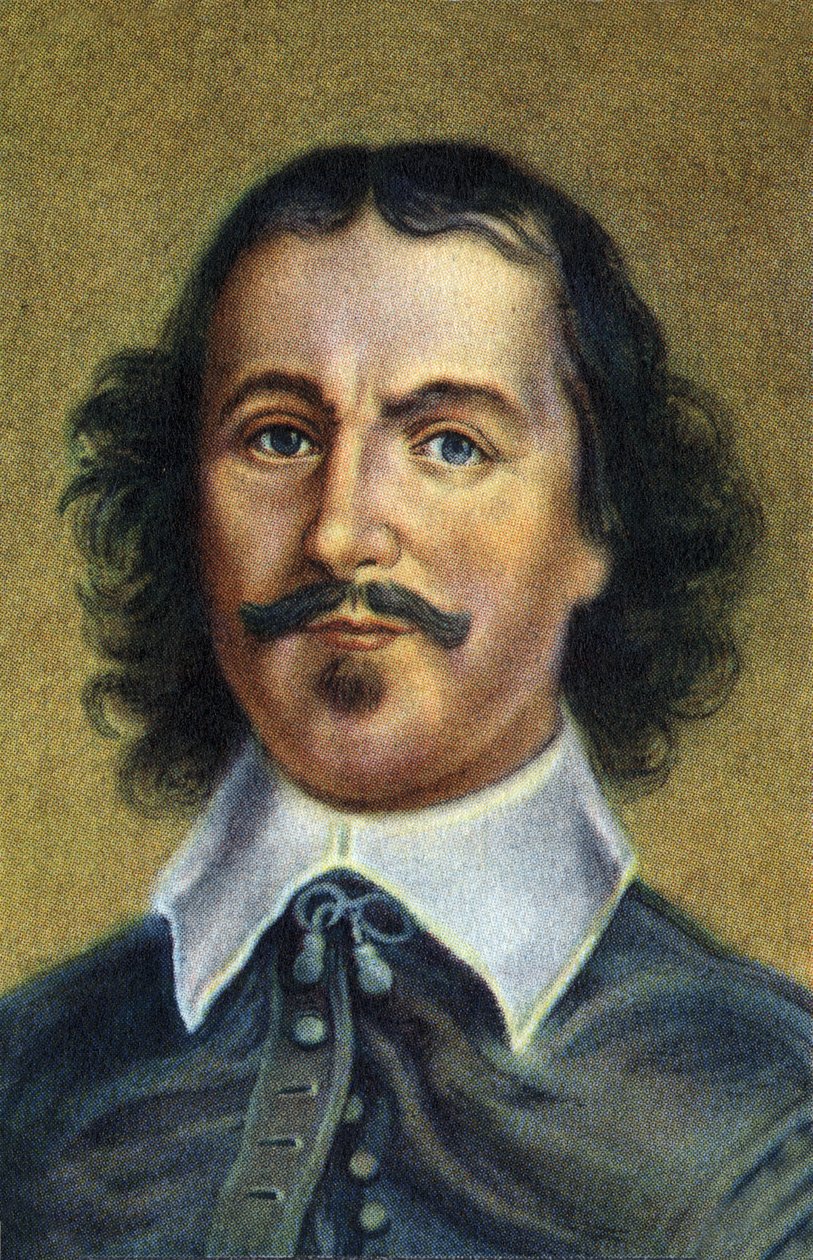 奥托-冯-格里克（Otto von Guericke）肖像 德国物理学家。 作者 未知艺术家