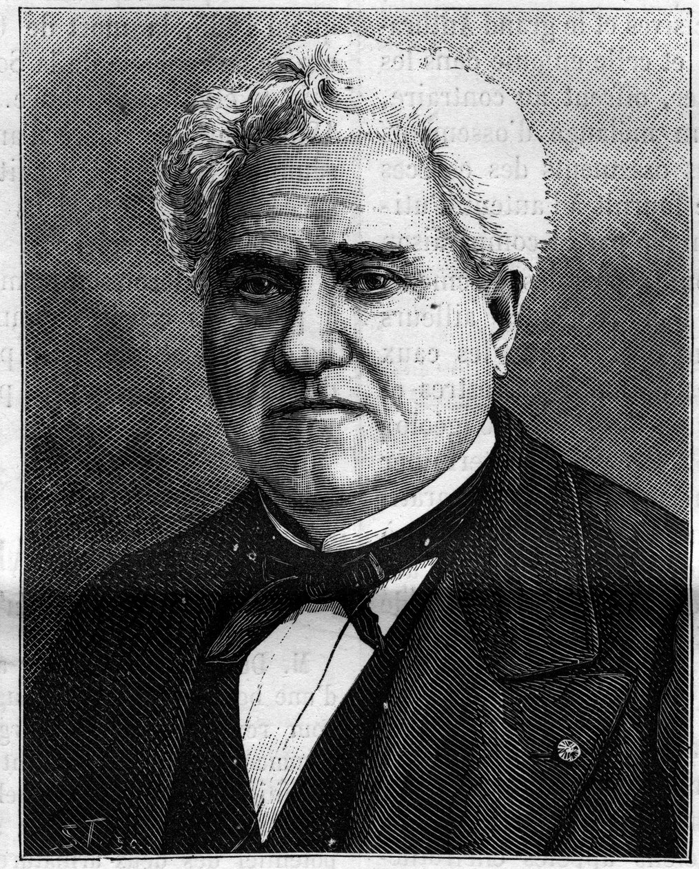 法国动物学家和古生物学家Paul Gervais（1816-1879）的肖像。刊登在 "自然 "杂志上的版画 作者 未知艺术家