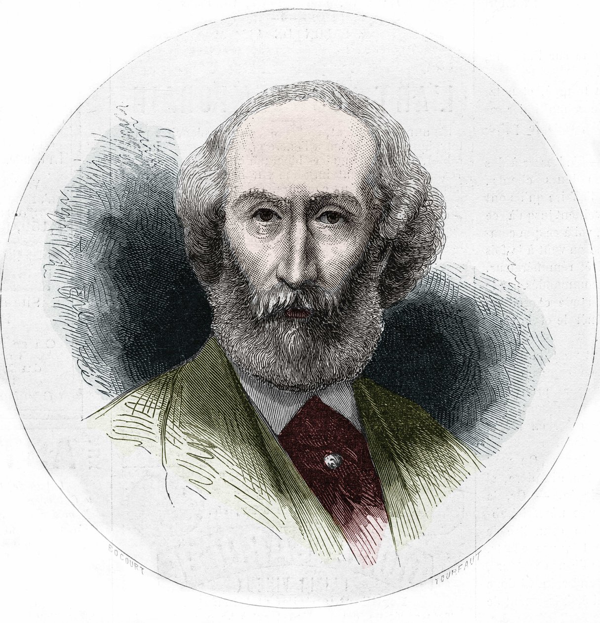 保罗-德-穆塞的肖像，法国文学家（1804-1880）。 作者 未知艺术家