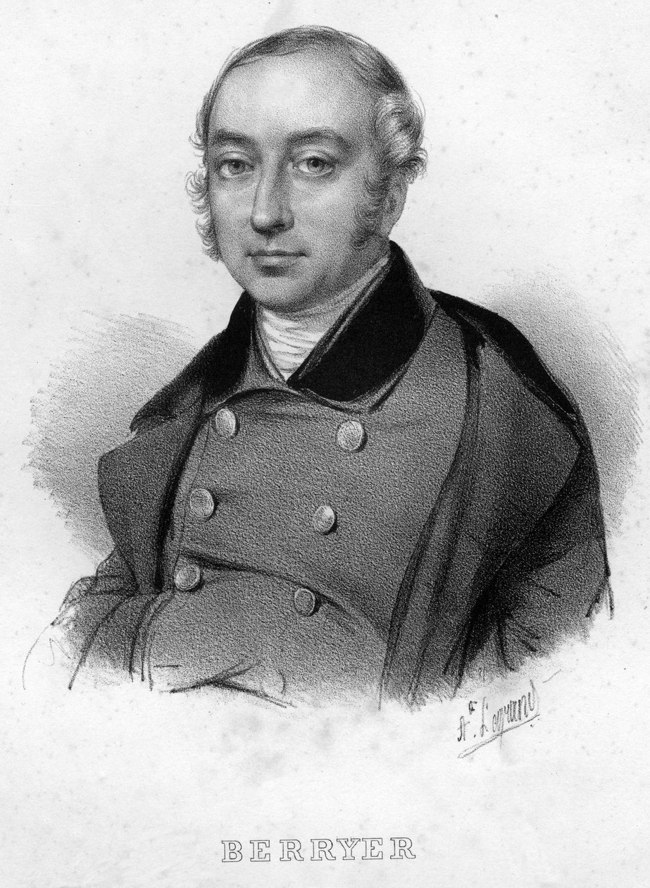 法国律师和政治家皮埃尔-安托万（Pierre-Antoine）-贝里耶（1790-1868）（Berryer fils）的画像 作者 未知艺术家