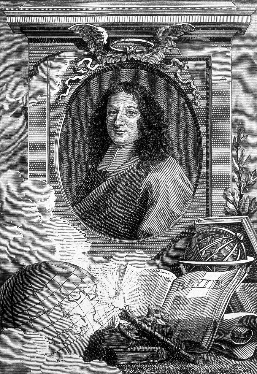 皮埃尔-贝勒（1647 - 1706）法国作家和哲学家的肖像。 作者 未知艺术家
