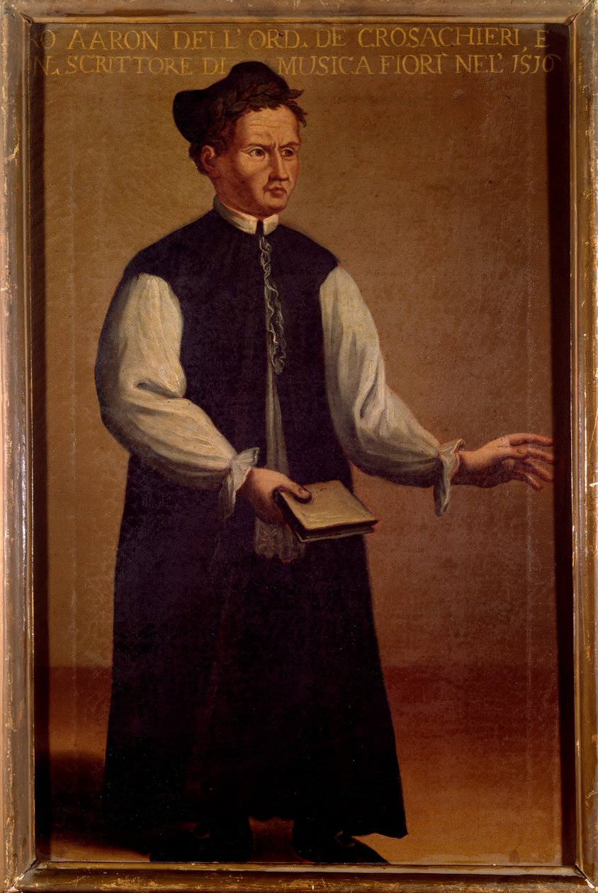 Pietro Aaron (Aron) (1489-1545) 的肖像，意大利音乐理论家 匿名绘画。 16世纪。 博洛尼亚，市民书目博物馆 作者 未知艺术家