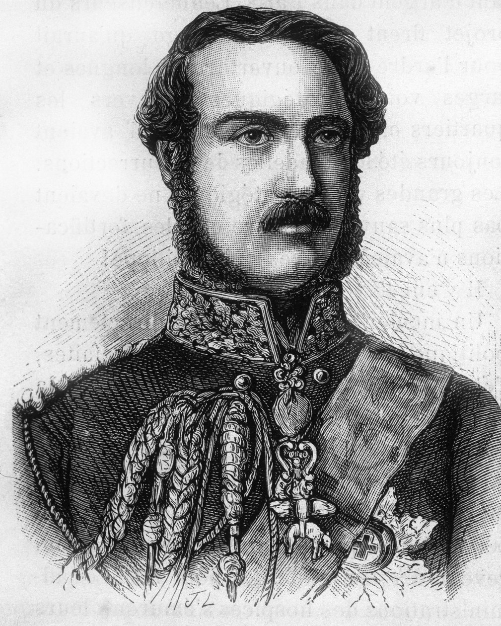 英格兰和爱尔兰王子阿尔伯特的肖像（1819-1861）。 作者 未知艺术家