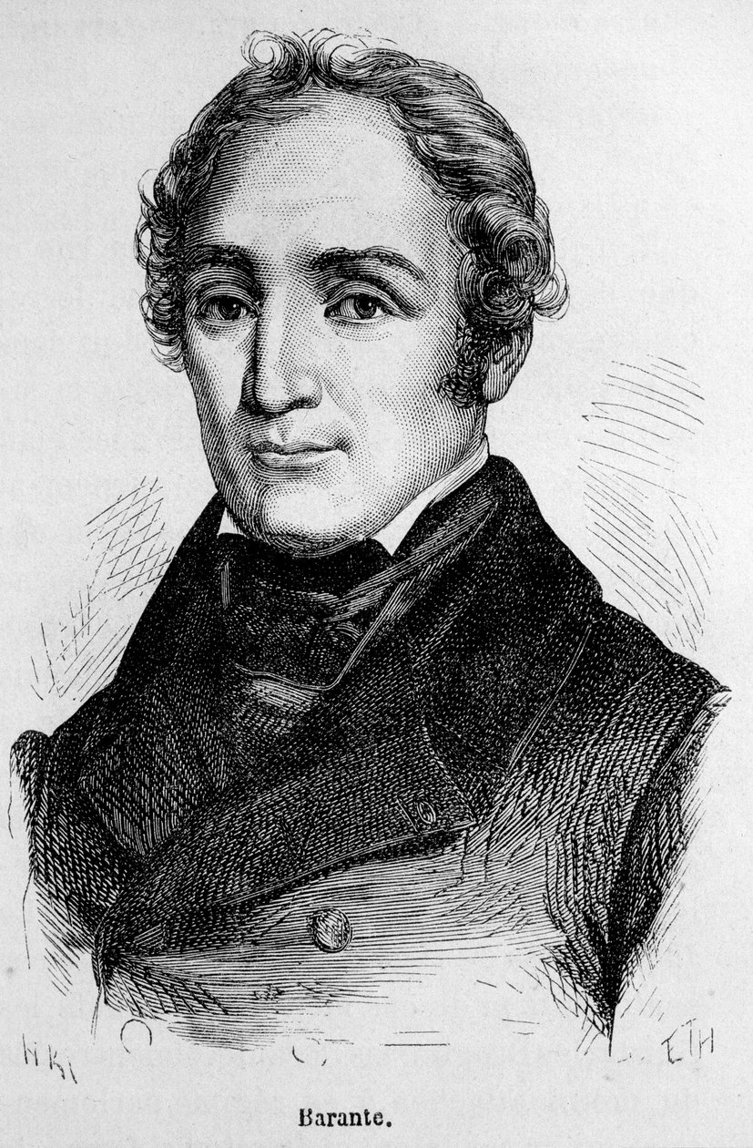 法国历史学家和政治家Prosper Brugiere de Barante（1782 - 1866）的肖像。 作者 未知艺术家