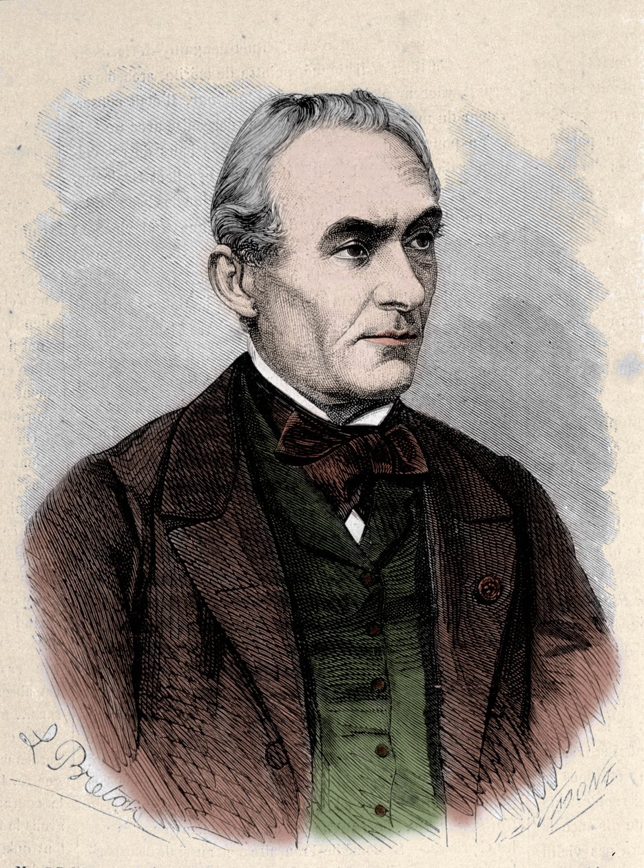 Prosper Merimee 法国作家的肖像（1803-1870）。/leemage 作者 未知艺术家