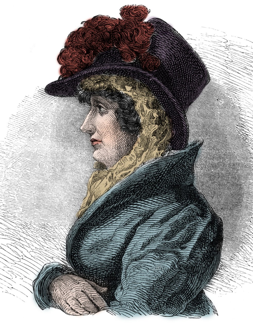英国国王乔治四世的妻子布伦瑞克女王卡罗琳（1768-1821）的肖像 - 大不列颠及爱尔兰女王布伦瑞克的卡罗琳（1768-1821），乔治四世的王妃 作者 未知艺术家