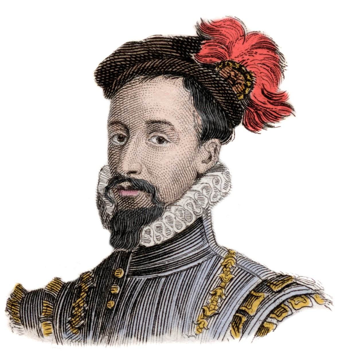 罗伯特·达德利 (1532-1588) 莱斯特伯爵的肖像，伊丽莎白一世 (Robert Dudley) 的最爱 作者 未知艺术家