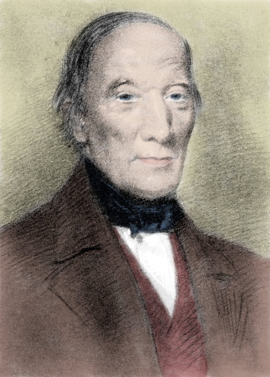 罗伯特欧文（1771-1858）的肖像，英国慈善家和社会主义者。 作者 未知艺术家