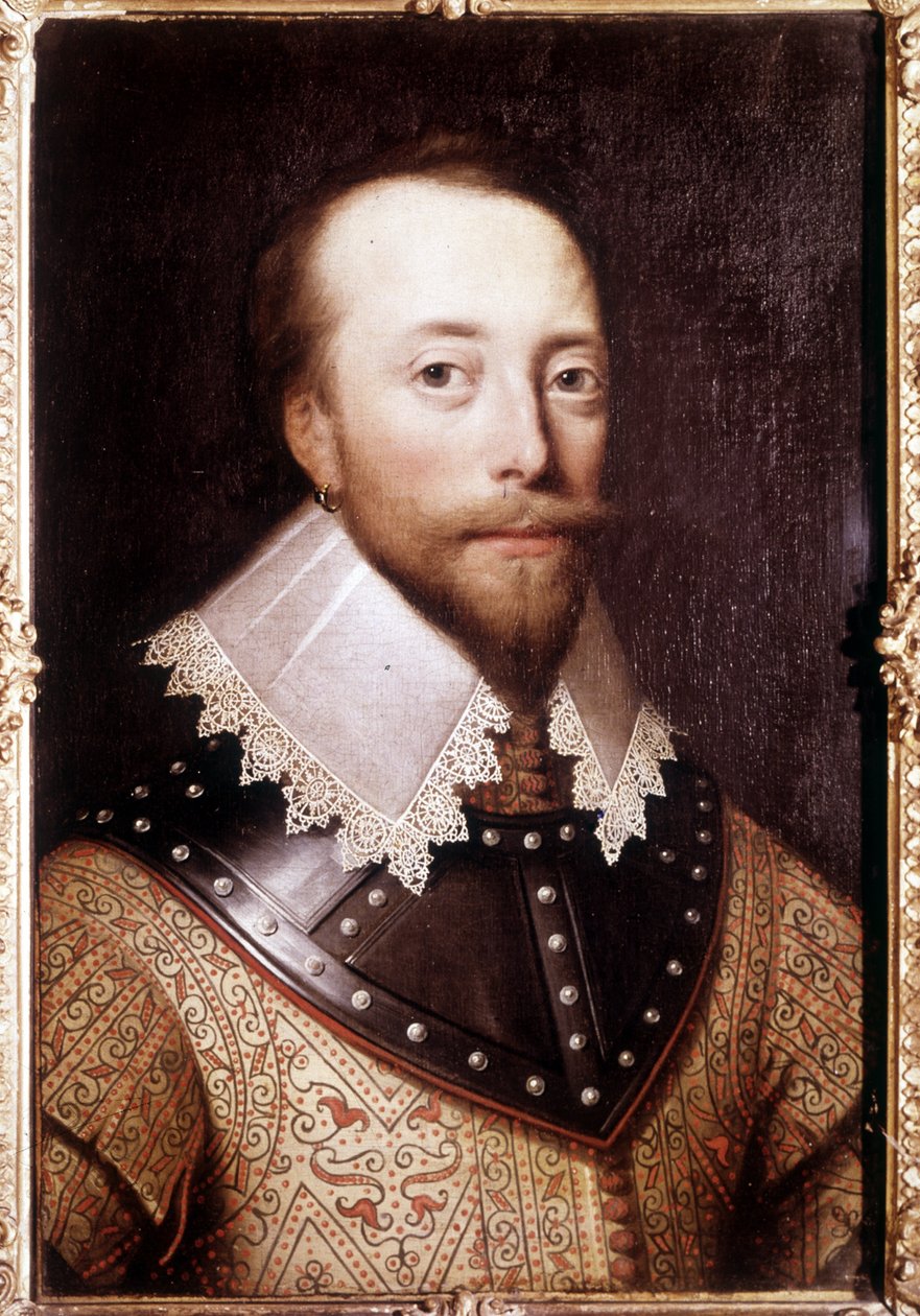 英国航海家 Martin Frobisher 爵士 (1535-1594) 的肖像。 作者 未知艺术家