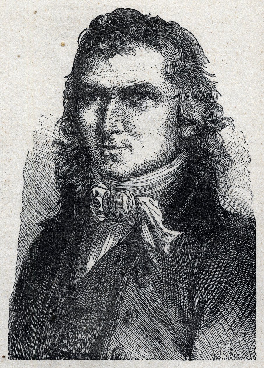 Stanislas Joseph Francois Xavier Rovere (1748-1798)的肖像，法国士兵和保皇派代表。 作者 未知艺术家