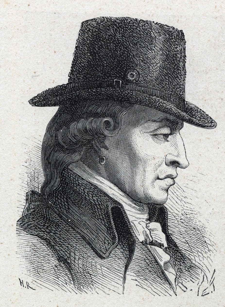 Stanislas Marie Maillard（1763-1794）的肖像，法警和法国大革命的象征性人物。 作者 未知艺术家