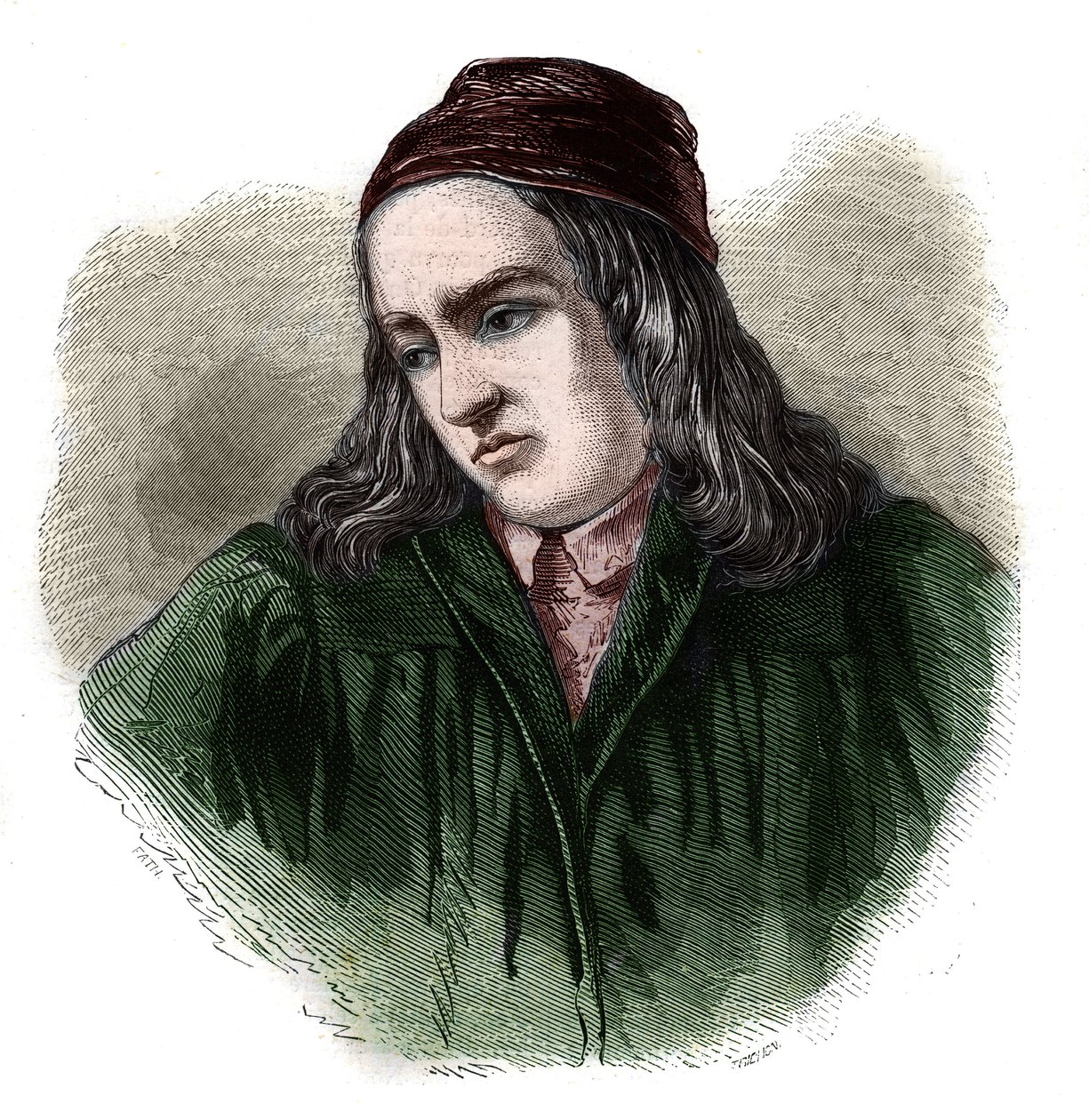 特奥多里科（Theodore Theodoric）的肖像，作者是尼姆（或尼海姆）（1345-1418）德国历史学家。 作者 未知艺术家