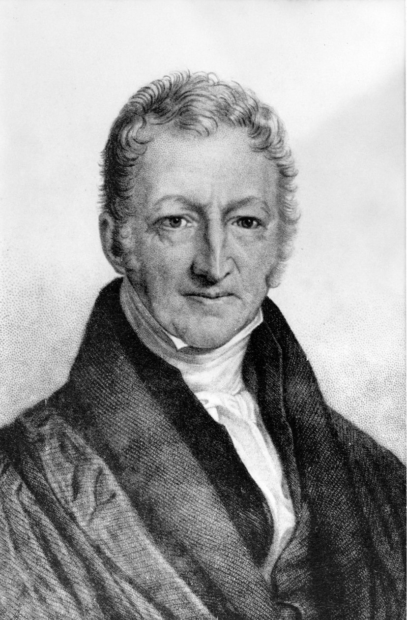 Portrait of Thomas Robert Malthus (1766 - 1834), British economist. 作者 未知艺术家
