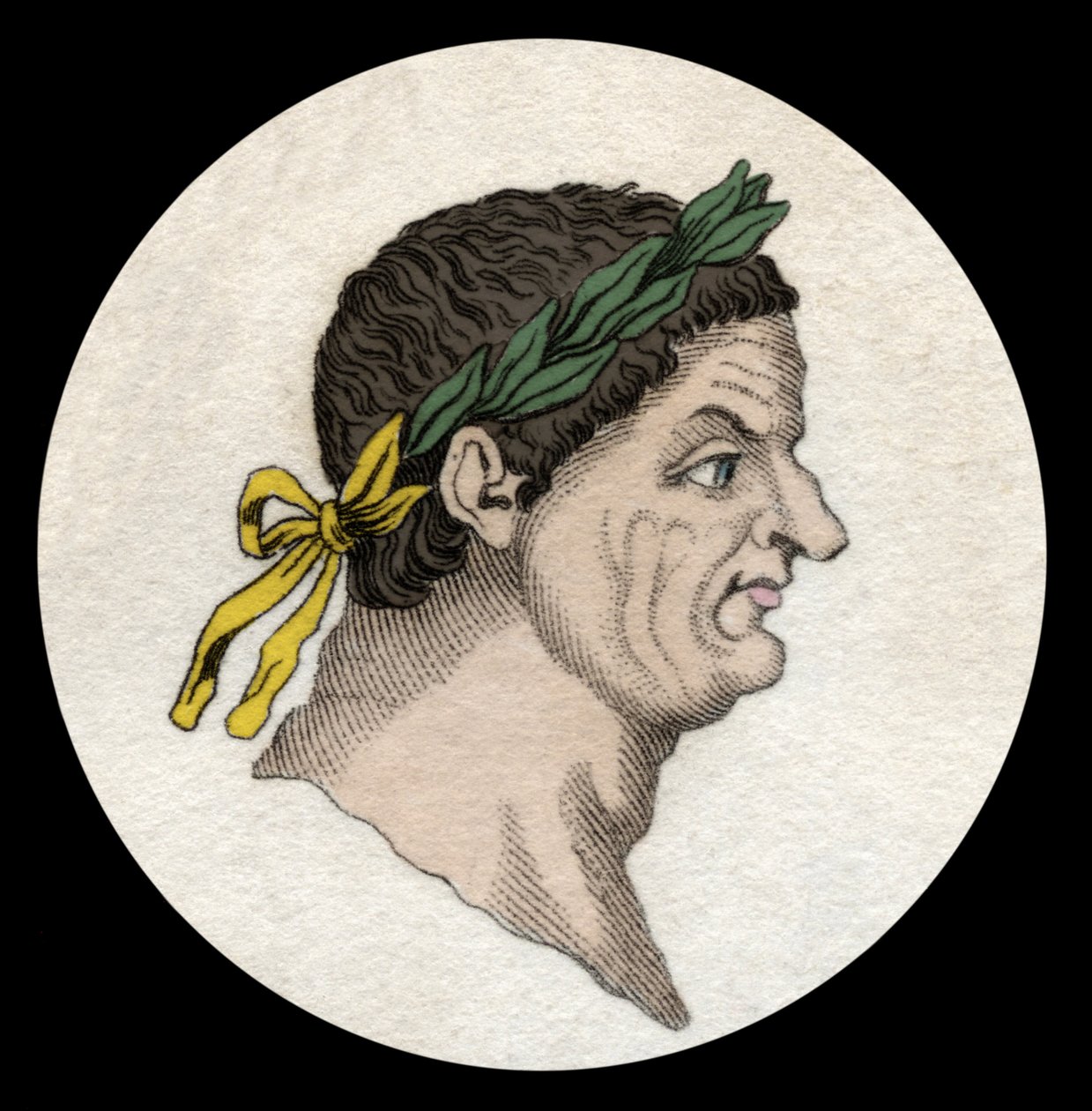 Titus Flavius Vespasianus (Vespasian, 9-79) 的肖像，罗马皇帝。 作者 未知艺术家
