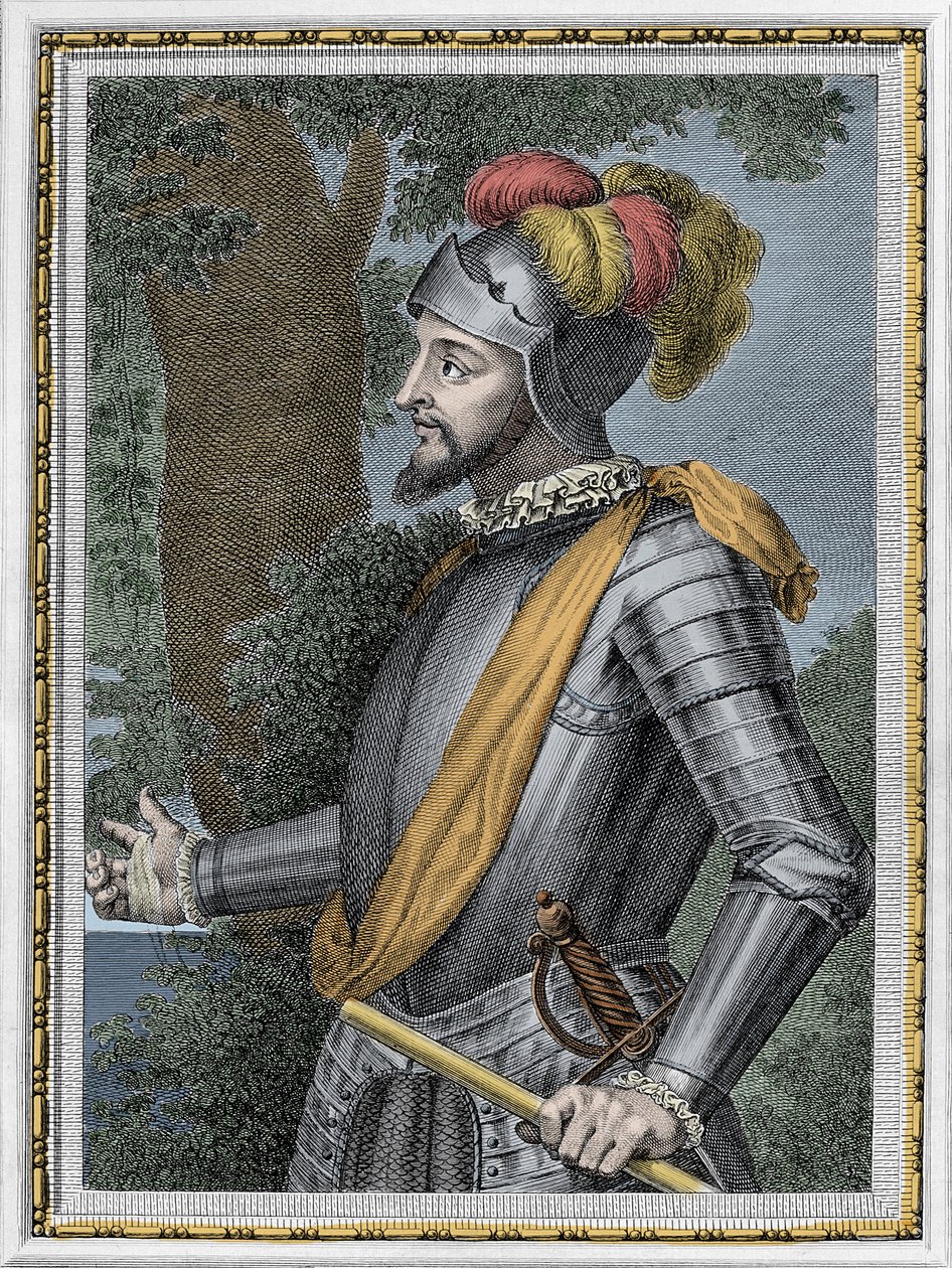 Vasco Nunez de Balboa，西班牙征服者（1475-1517）的肖像 - 雕刻 19 世纪 作者 未知艺术家
