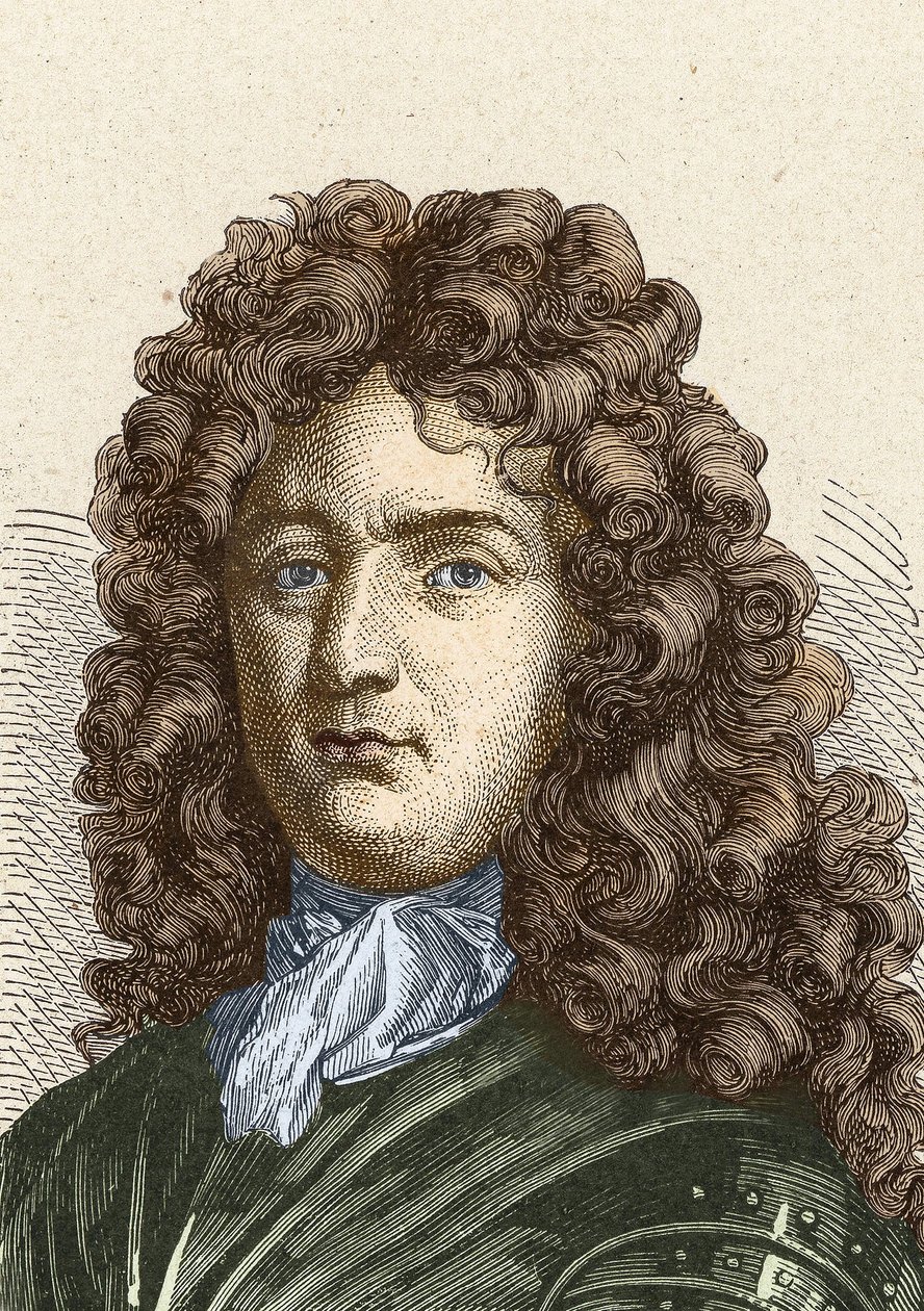 沃邦（1633 - 1707）的肖像。(Sébastien Le Prestre de Vauban) 法国元帅和军事工程师 作者 未知艺术家