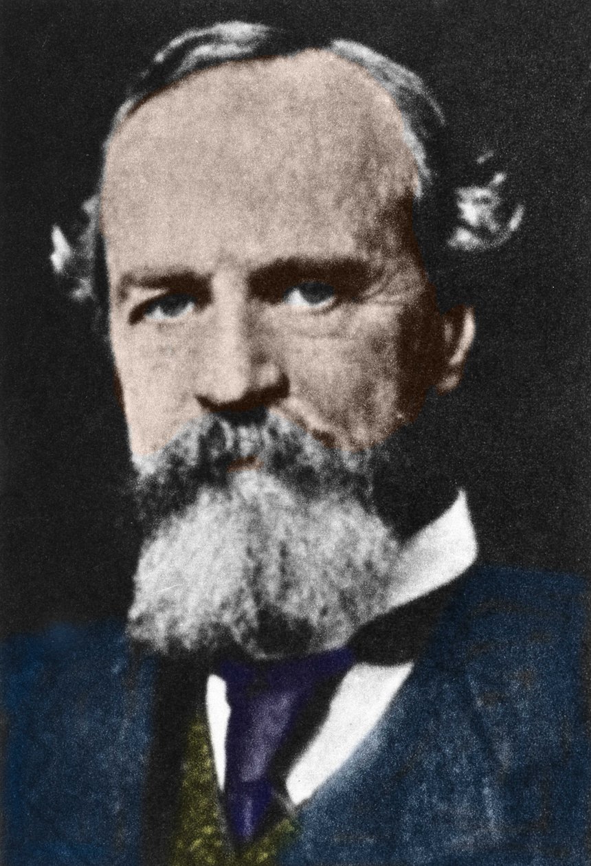 威廉詹姆斯（1842-1910）的肖像，美国实用主义哲学家。 作者 未知艺术家