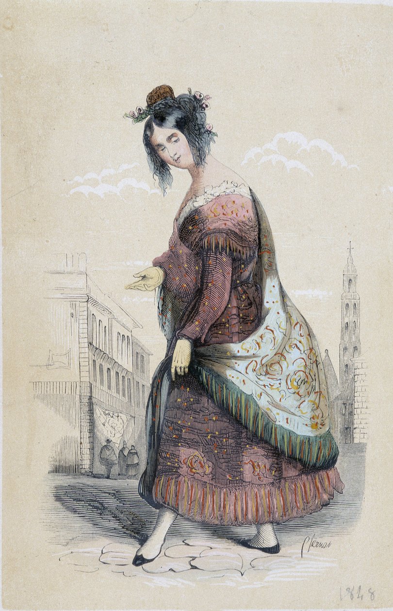 Portrait of a gypsy from Seville 作者 未知艺术家