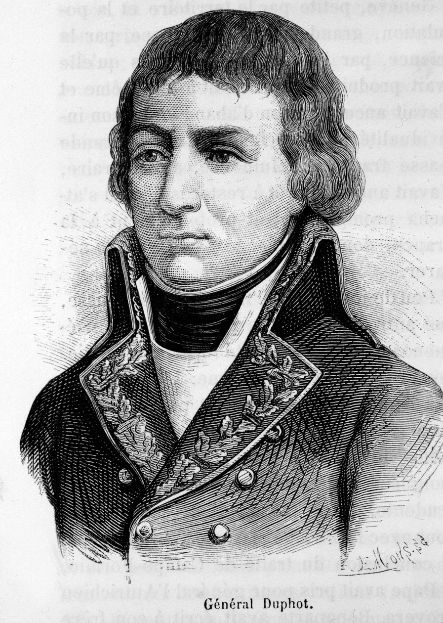 法国将军Leonard Mathurin Duphot的画像。(1769-1797). 作者 未知艺术家