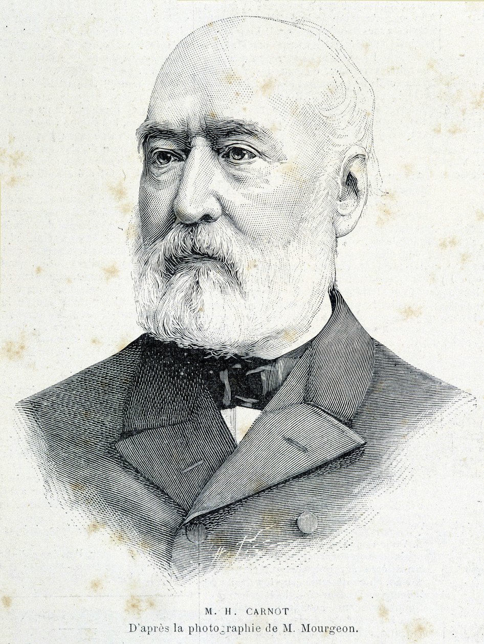 法国政治家 Lazare Hippolyte Carnot (1801 - 1888) 的肖像。 在 Murgeon 的照片之后雕刻。 作者 未知艺术家