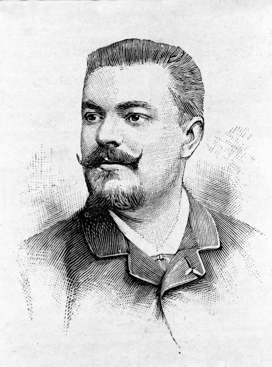法国男高音让·亚历山大·塔拉扎克 (1853 - 1892) 的肖像。 作者 未知艺术家