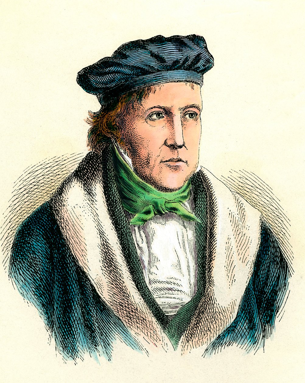 Portrait of the German philosopher Georg Wilhelm Friedrich Hegel (1770-1831). 作者 未知艺术家
