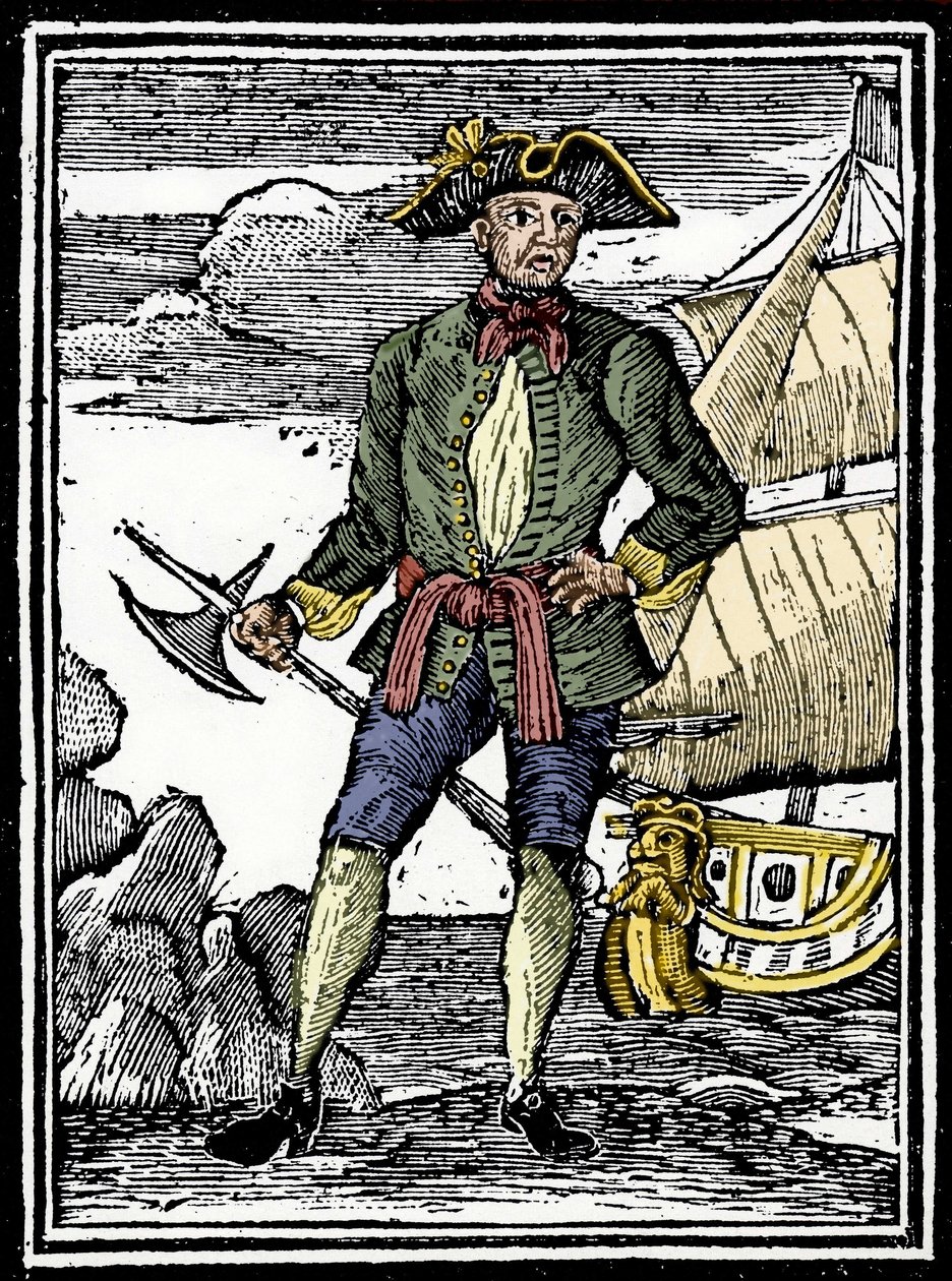 海盗爱德华-英格兰（？ -1720）的画像。 作者 未知艺术家