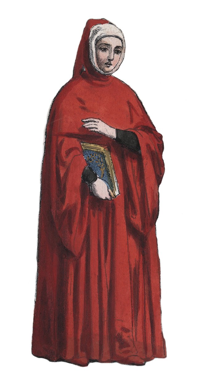 诗人Francesco Petraca dit Petrarque (1304-1374)的肖像 - 诗人Francesco Petrarca称为Petrarch (1304-1374)的肖像 - 雕刻自《Usi e Costumi di Tutti i Popoli dell
