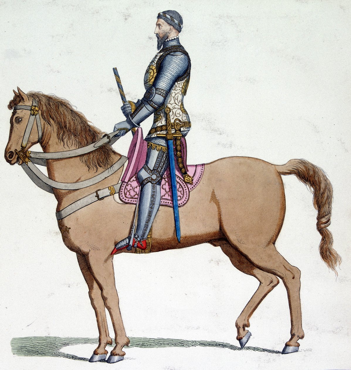 Portrait on the horse of Bernabo Visconti (1319-1385), Lord of Milan. 作者 未知艺术家