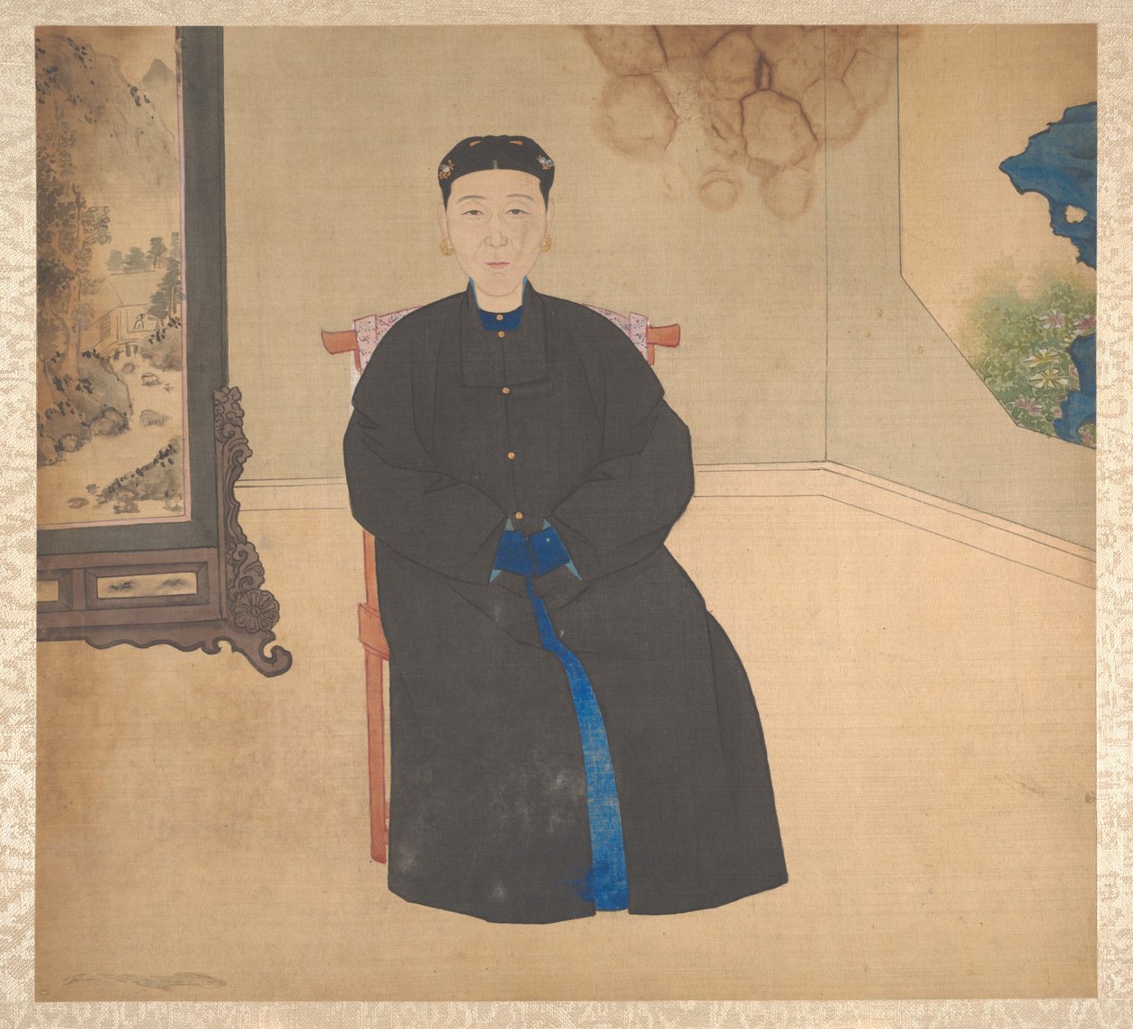 家庭成员肖像，19 世纪中叶（19 叶画册；绢本彩墨画） 作者 未知艺术家