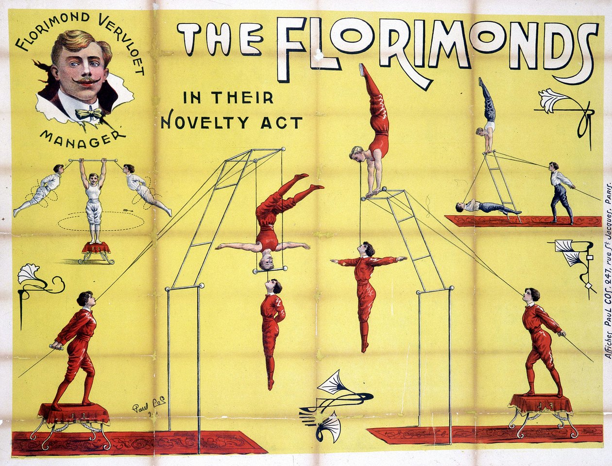 Flormonds, 梯形运动员表演海报 作者 未知艺术家