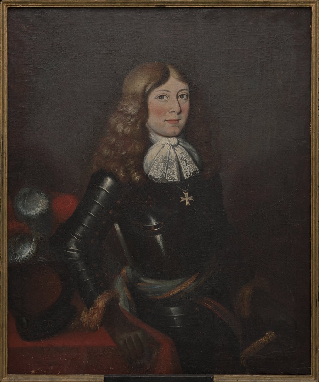Prince Alexandre de Courlande - Portrait of the prince Alexander of Courland (1658-1686), Anonymous . Oil on canvas, Second Half of the 17th cen.. Dimension : 90x74 cm. Nationalmuseum Stockholm 作者 未知艺术家