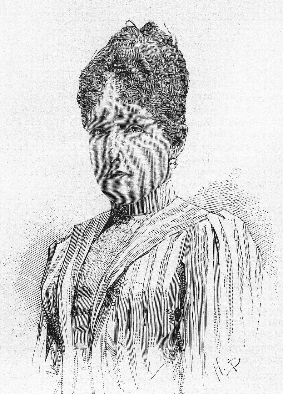 比利时的斯蒂芬妮公主（1864-1945），比利时利奥波德二世的女儿，哈布斯堡的罗多尔夫的妻子。 作者 未知艺术家