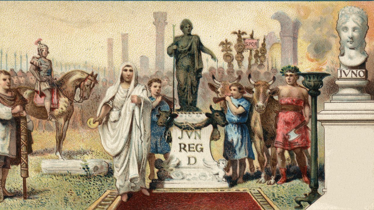 罗马政治体系。平民护民官（Tribune de la plebe）。Caius Sempronius Gracchus (Gaio (Caio) Sempronio Gracco)（公元前154-122年），罗马政治家（与他的兄弟一起被昵称为 "Les Gracques"）在迦太基为殖民地创建了一个新城市（Junonia）。铬酸盐照片的l 作者 未知艺术家