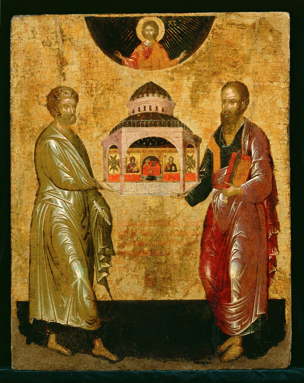 圣徒彼得和保罗向上帝介绍教堂 作者 未知艺术家